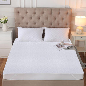 White 100% Cotton Water Resistant Microfiber Mattress Protector