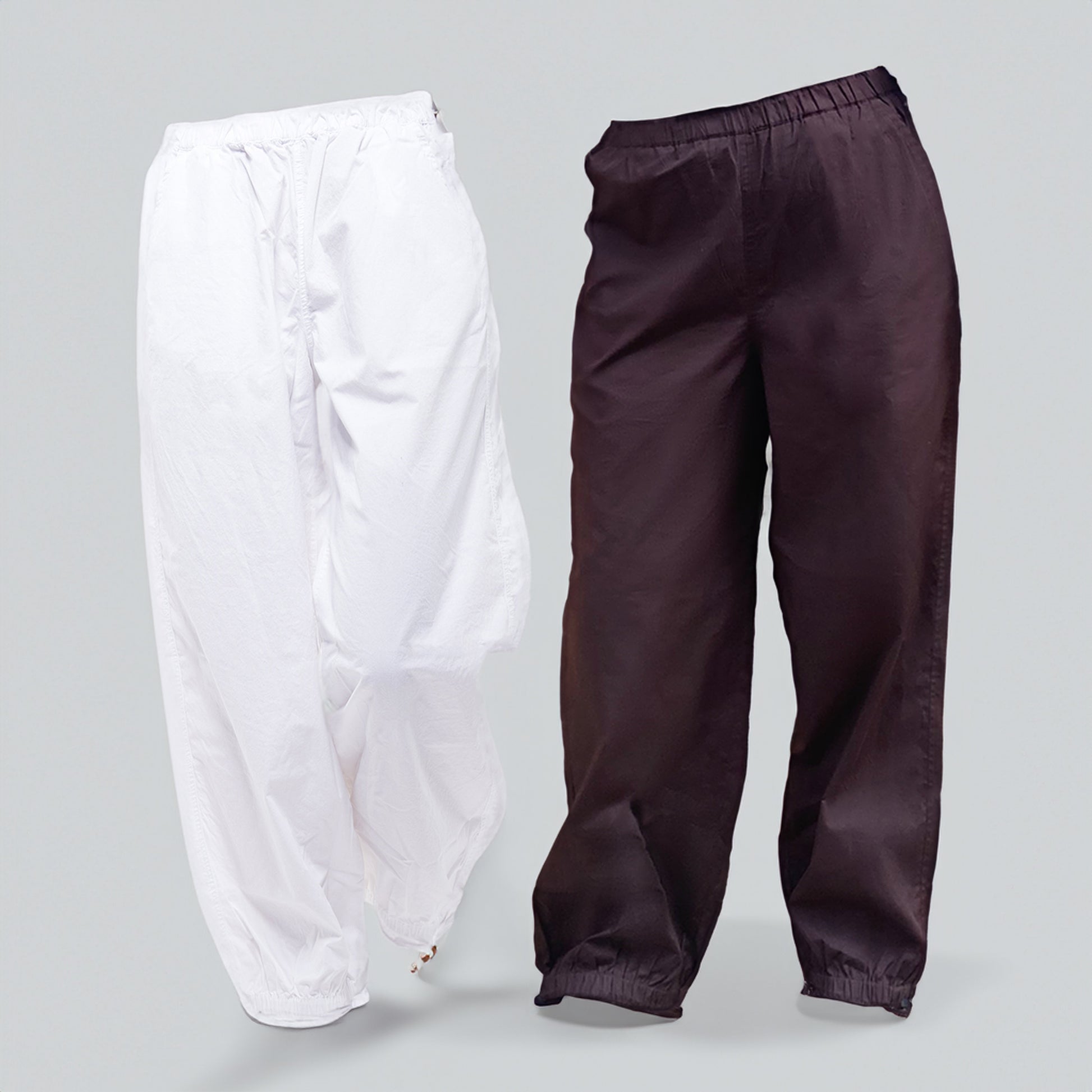 Parachute Pant Combo-Brown & White