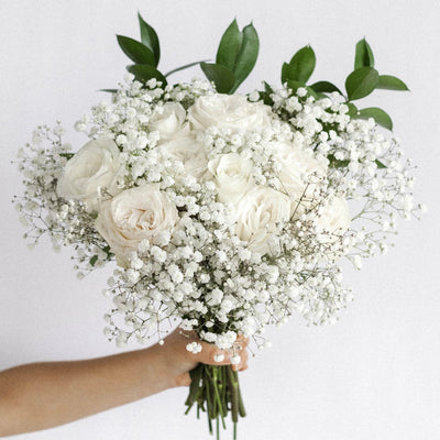 White Wedding Bells Flower Bouquet