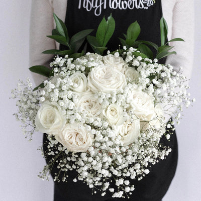 White Wedding Bells Flower Bouquet