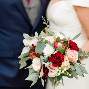 Burgundy and Blush Romantic Winter Wedding