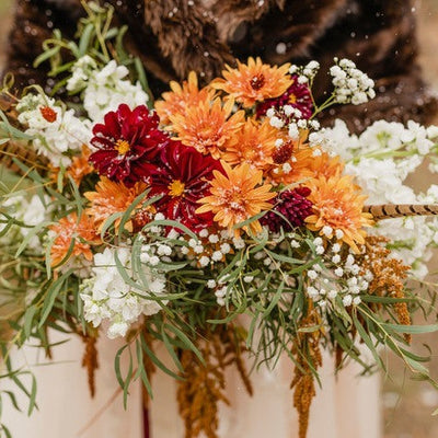 Snowy Orange DIY Wedding