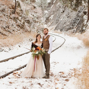 Snowy Orange DIY Wedding