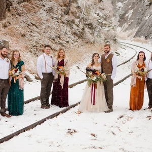 Snowy Orange DIY Wedding