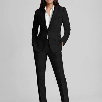 Women's Black Linen Suit