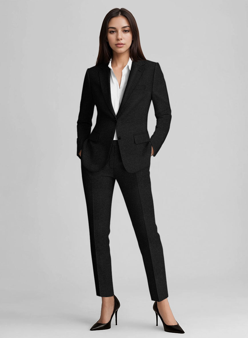 Women's Black Linen Suit
