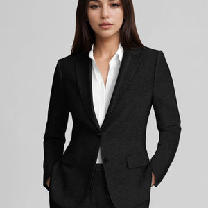Women's Black Linen Suit