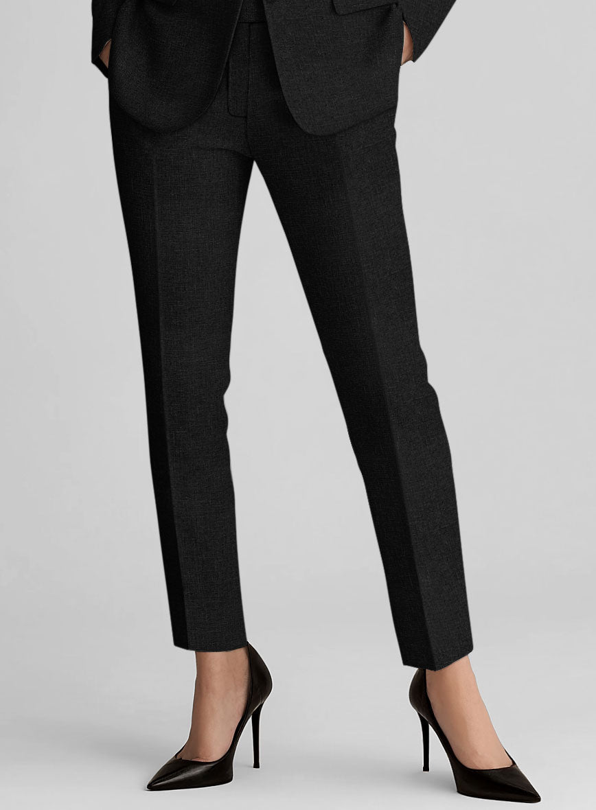 Women's Black Linen Suit