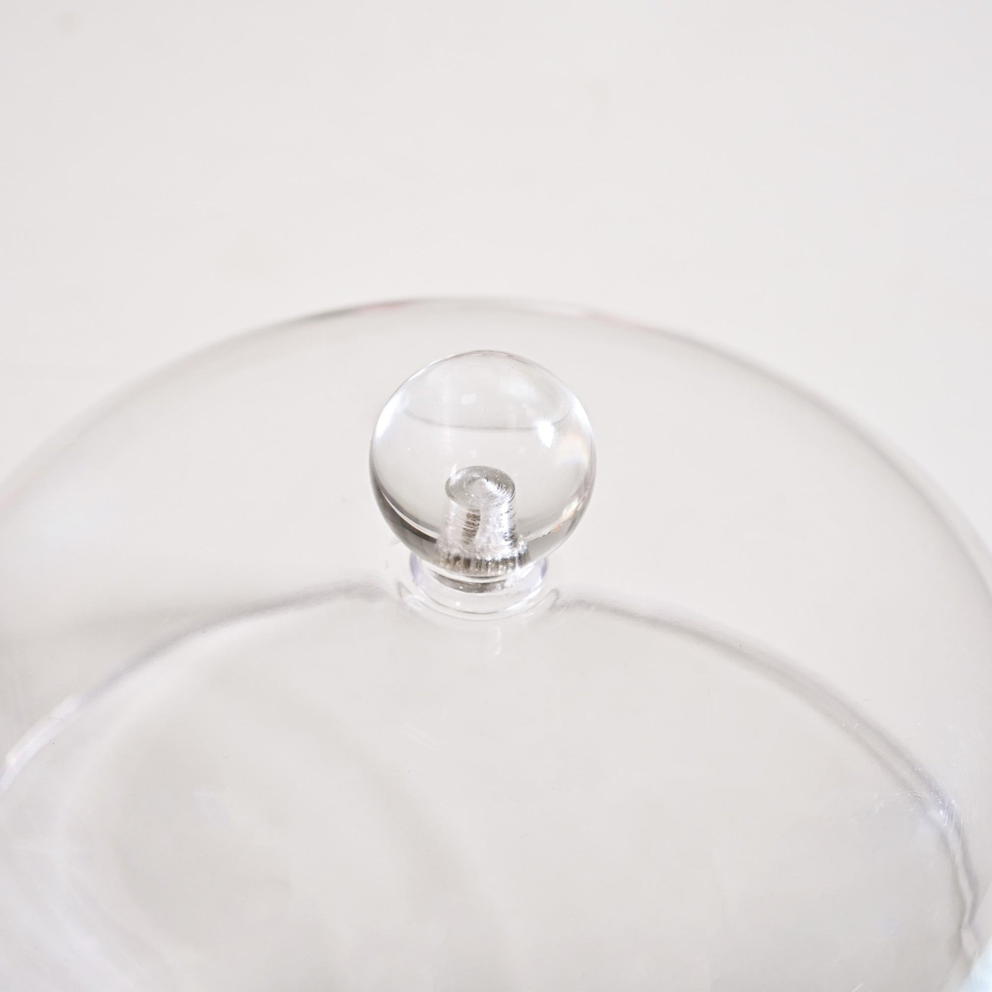 Wooden Cake Stand With Transparent Cloche 17cm