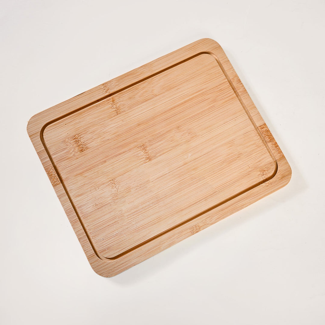 Rectangle Wooden Cake Stand With Cloche