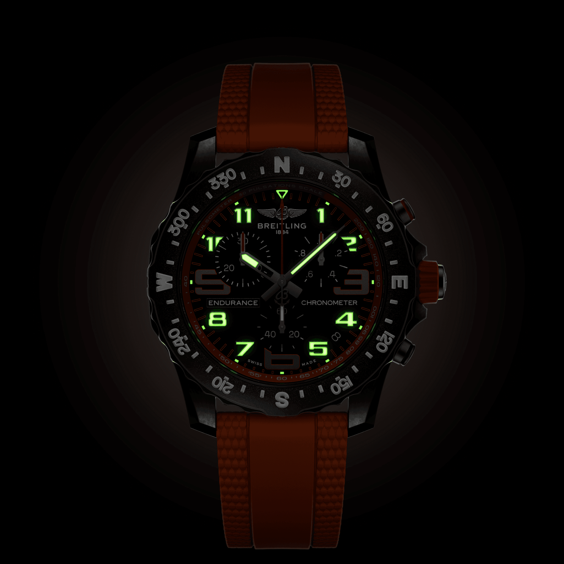 Breitling Endurance Pro Black Dial Men 44mm