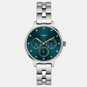 Fashion Women Quartz Blue Dial Multi-Function Stainless Steel Watch TWEL14813