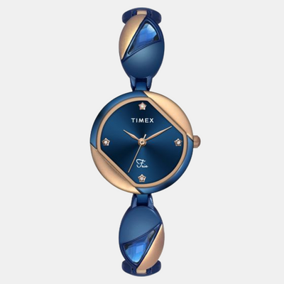 Fria Women Quartz Blue Dial Analog Stainless Steel Watch TWEL16304