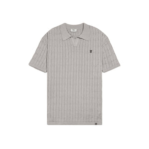 Pristine Cable Knit Polo -  Oat