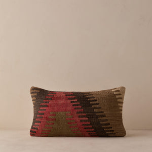 Vintage Lumbar Pillow No. 342, 12" x 20"