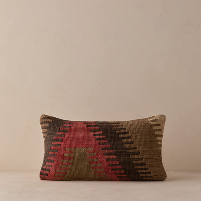 Vintage Lumbar Pillow No. 342, 12" x 20"