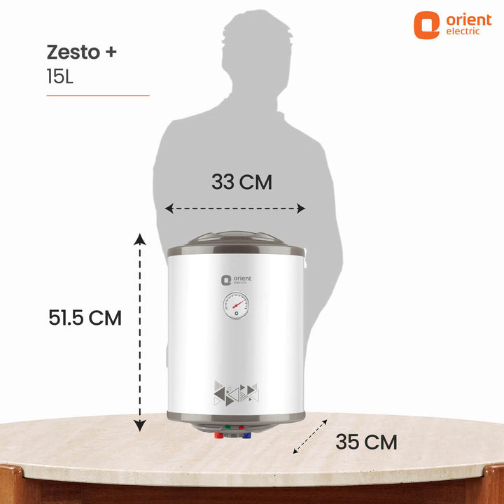 Zesto Water Heater (Geyser) | 8 Bar Pressure Compatibility | Suitable for High-rise Buildings | 7 years Tank Warranty