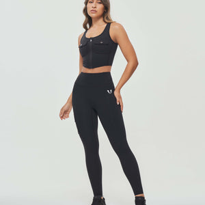 Zip Front Cargo Tank - Black