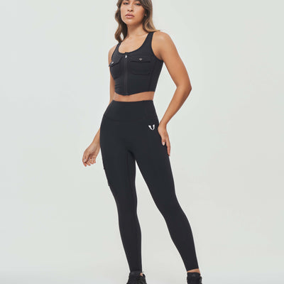 Zip Front Cargo Tank - Black