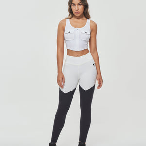 Zip Front Cargo Tank - White