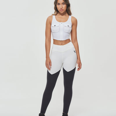 Zip Front Cargo Tank - White