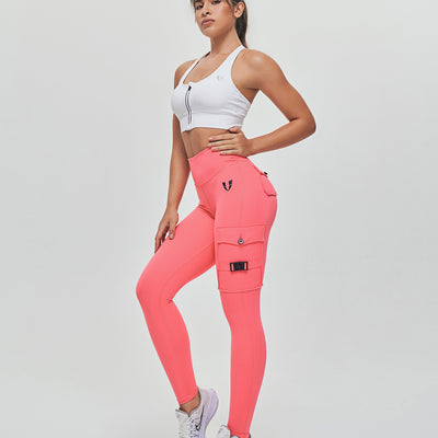 Zip Front Sports Bra - White