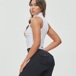 Zip Up Cargo Tank - White
