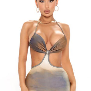 BlackTree Angelic Maxi Dress - Brown/combo.