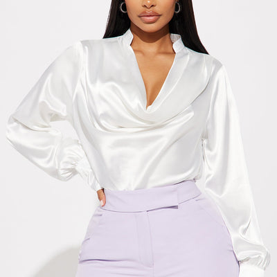 BlackTree Way Satin Blouse Top