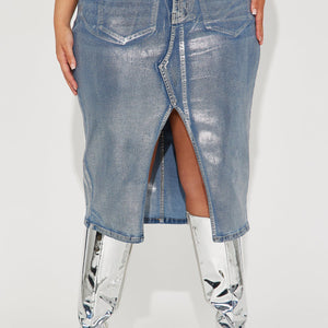 BlackTree Denim Midi Skirt