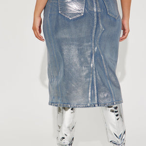 BlackTree Denim Midi Skirt