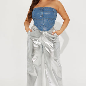 BlackTree Denim Corset Top