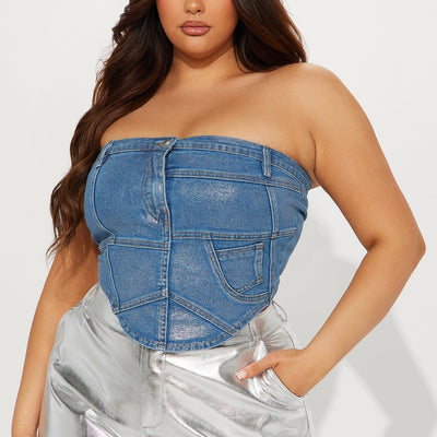 BlackTree Denim Corset Top