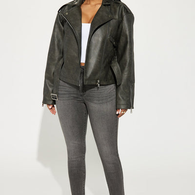 BlackTree Garment Wash Moto Jacket