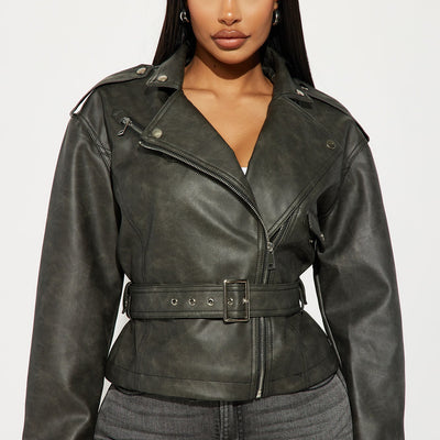 BlackTree Garment Wash Moto Jacket