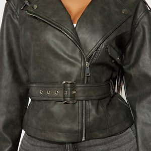 BlackTree Garment Wash Moto Jacket