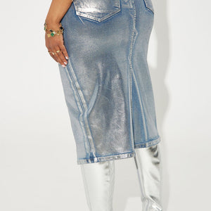 BlackTree Denim Midi Skirt