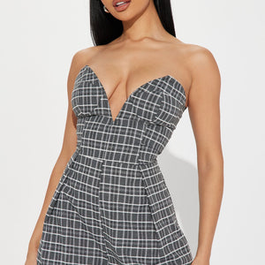 BlackTree Plaid Jumpsuit