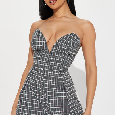 BlackTree Plaid Jumpsuit