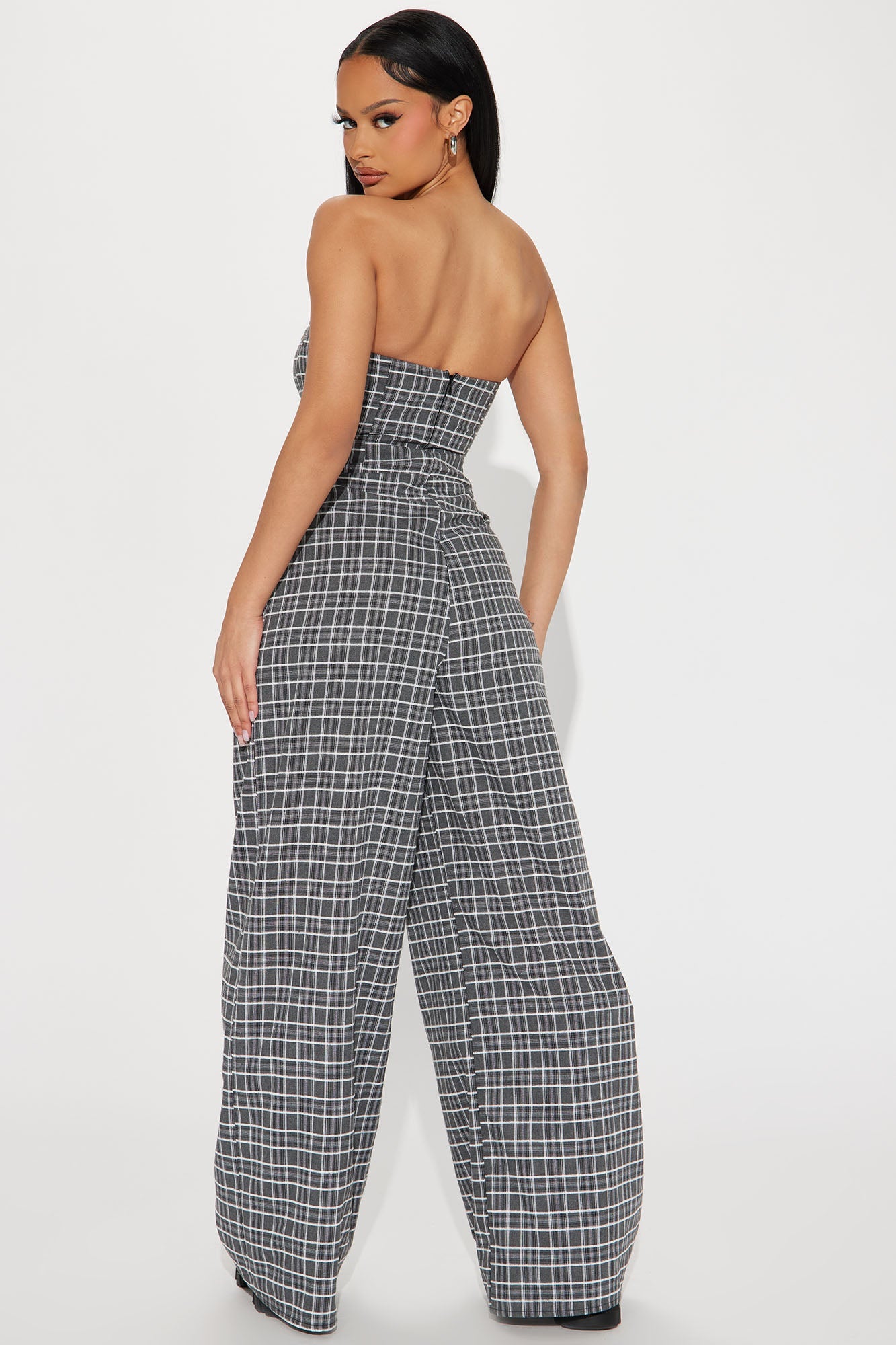 BlackTree Plaid Jumpsuit