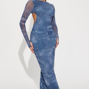 BlackTree Mesh Maxi Dress