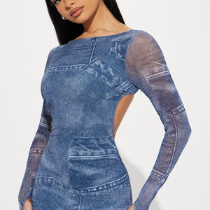 BlackTree Mesh Maxi Dress