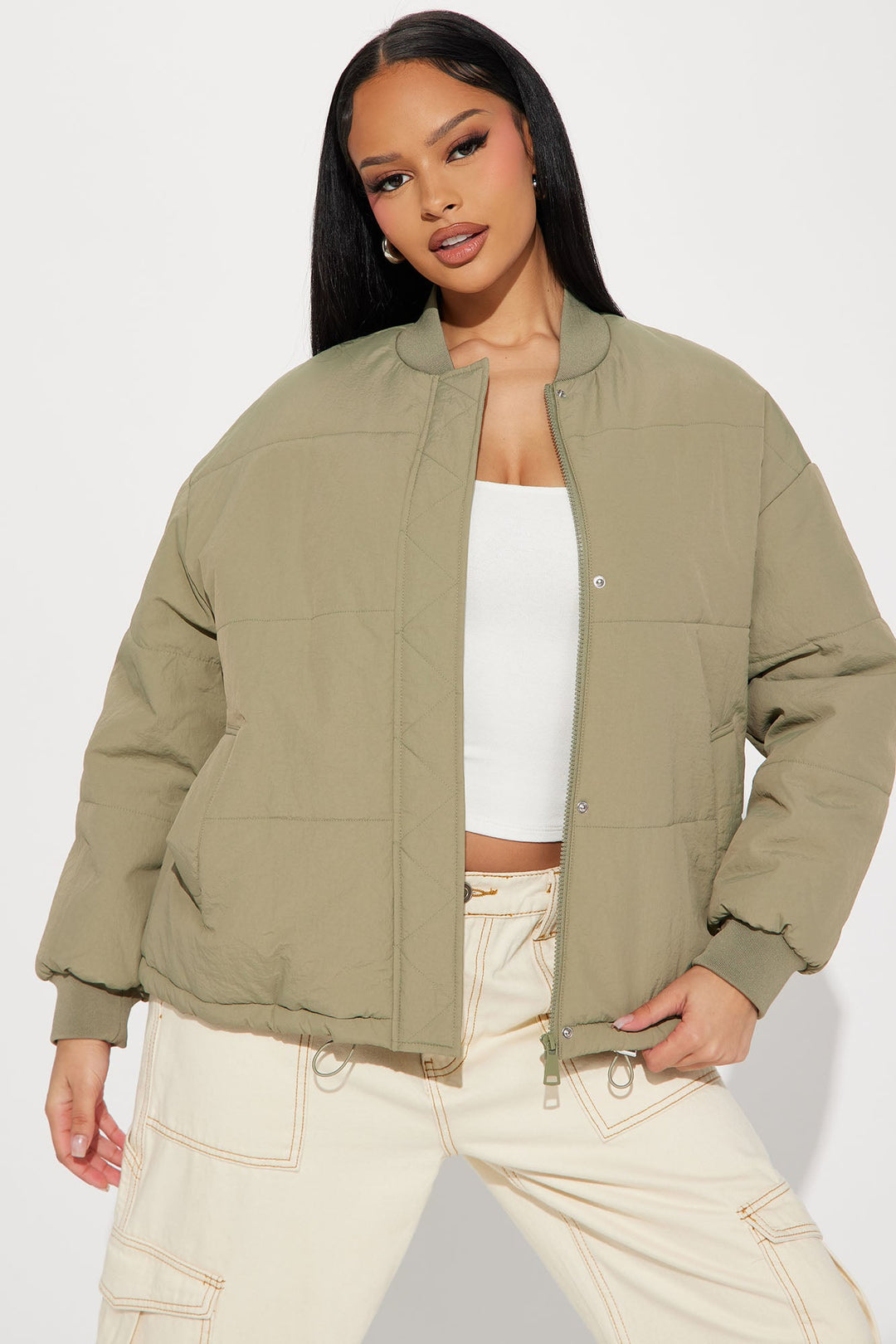 BlackTree  Quilted Bomber Jacket