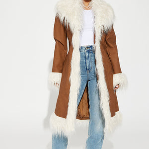 BlackTree 90's Fine Faux Leather Coat