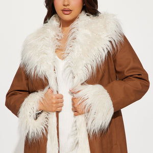 BlackTree 90's Fine Faux Leather Coat