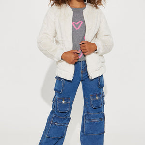 BlackTree Furry Funny Bomber Jacket