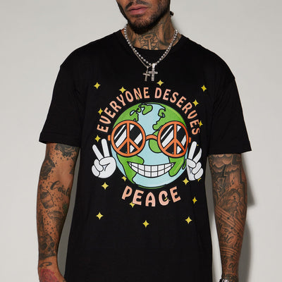 BlackTree Deserves PEACE Short Sleeve T-shirt