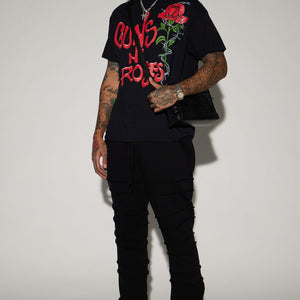 BlackTree Barbwire Rose Short Sleeve T-Shirt