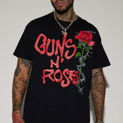 BlackTree Barbwire Rose Short Sleeve T-Shirt