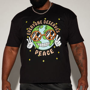 BlackTree Deserves PEACE Short Sleeve T-shirt